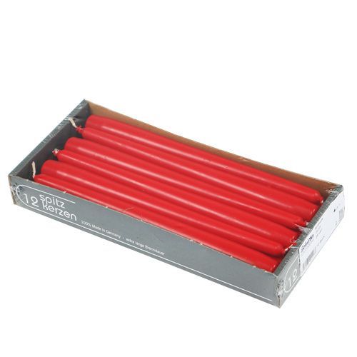 Prodotto Candele coniche 250/23 rubino (12pz.)