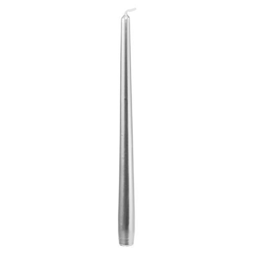 Floristik24 Candele coniche argento 300/23 12pz.