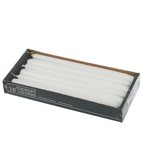 Prodotto Candele coniche 250/23 candele bianche 12 pezzi