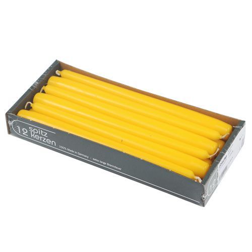 Prodotto Candele coniche 250/23 gialle 12 pz