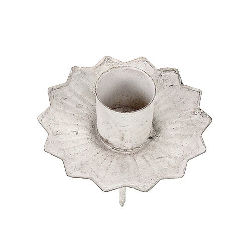 Floristik24 Portacandele conico da attaccare crema Ø7cm 4 pezzi