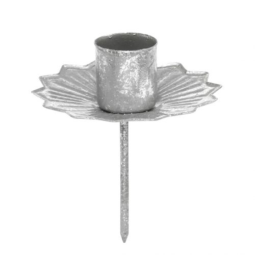 Prodotto Portacandele conico da incollare argento anticato Ø7cm 4pz