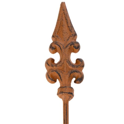 Prodotto Paletto da giardino rustico decorativo a forma di lancia di giglio in stile antico per uso esterno 60 cm 2 pezzi