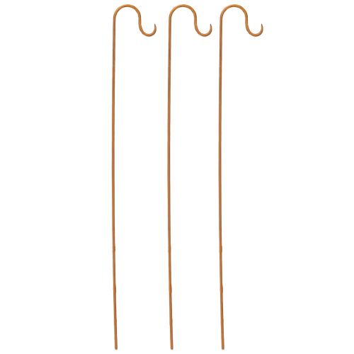 Floristik24 Asta con gancio ruggine decorazione giardino decorazione in metallo H80cm 3pz