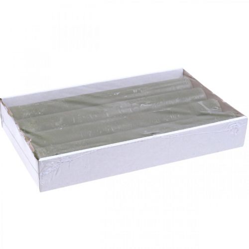 Prodotto Candele tinta unita candele a bastoncino verde oliva 34×240mm 4 pz