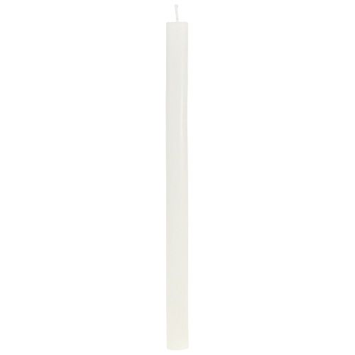 Prodotto Candele coniche tinta unita bianco crema 21×240mm 12 pz