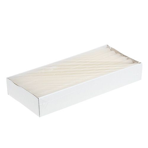 Prodotto Candele coniche tinta unita bianco crema 21×240mm 12 pz