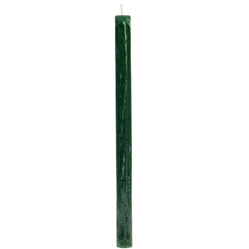 Floristik24 Candela verde scuro tinta in massa 34 x 240mm 4pz