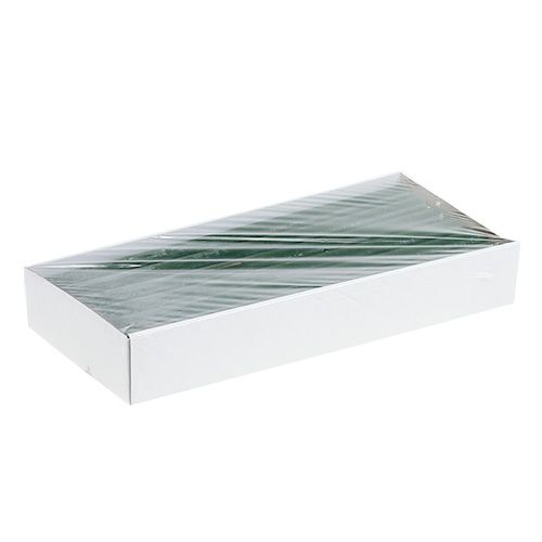 Floristik24 Candela conica verde scuro tinta unita 34 x 240 mm 4 pz