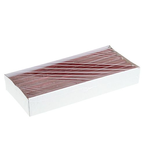 Floristik24 Candela 21mm x 300mm rosso scuro tinto in massa 12pz