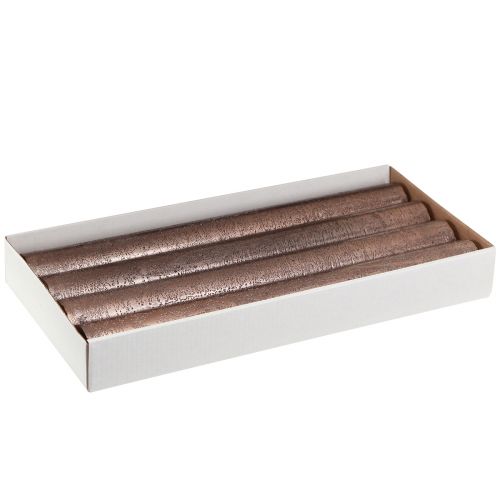 Floristik24 Candele coniche laccate in rame massiccio 34x300mm 4 pz