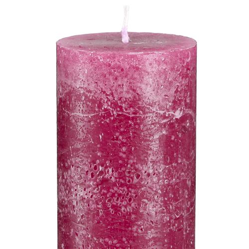 Prodotto Candele stick candele colorate tinta unita Berry 50x300mm 4 pz