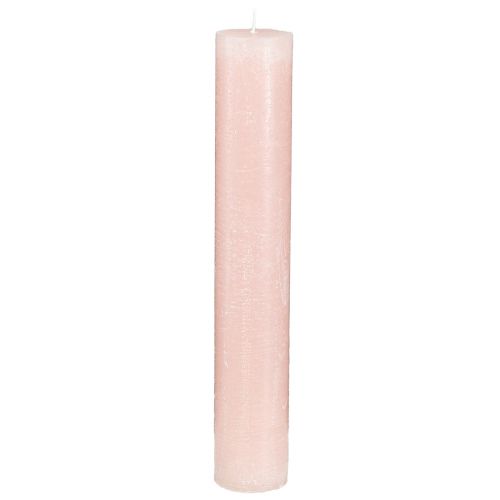 Floristik24 Candele a bastoncino, candele in tinta unita, rosa chiaro, 50x300mm, 4 pezzi
