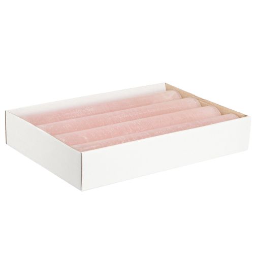 Prodotto Candele a bastoncino, candele in tinta unita, rosa chiaro, 50x300mm, 4 pezzi
