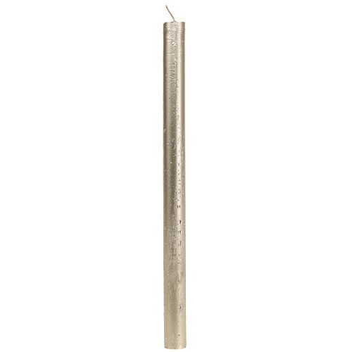 Prodotto Candele coniche tinta unita oro chiaro 21×240mm 12 pz