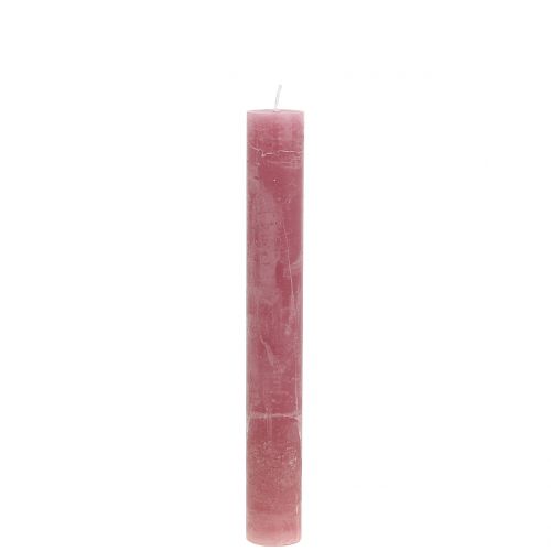 Floristik24 Candele coniche tinta unita rosa antico 34 mm x 240 mm 4 pz