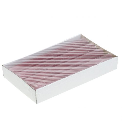 Floristik24 Candele coniche tinta unita rosa antico 34 mm x 300 mm 4 pz
