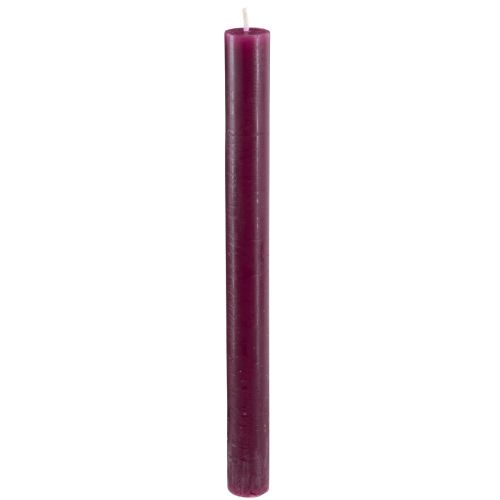 Prodotto Candele coniche tinta unita bordeaux 21×240mm 12 pz