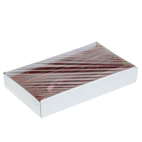 Floristik24 Candele tinta unita rosso scuro 34mm x 300mm 4pz
