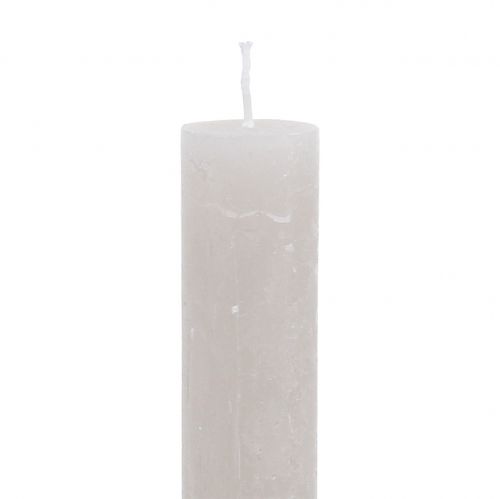 Prodotto Candele coniche tinta unita grigio 34 mm x 240 mm 4 pz