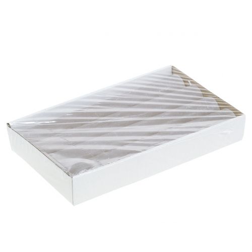 Prodotto Candele coniche tinta unita grigio 34 mm x 240 mm 4 pz