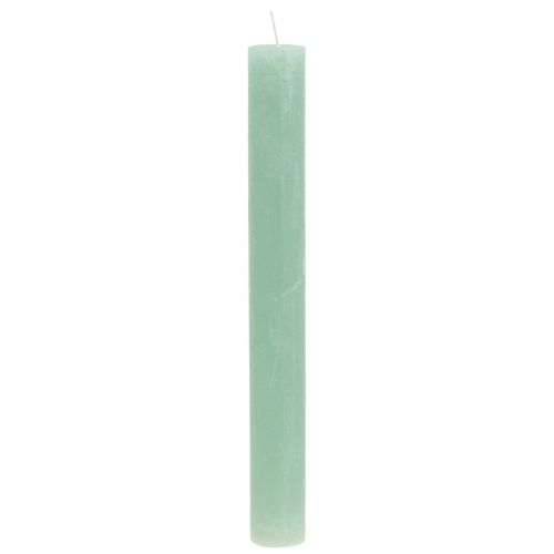 Prodotto Candele coniche tinta unita verde chiaro 34 mm x 300 mm 4 pezzi