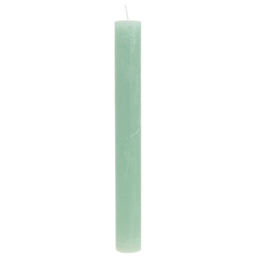 Candele colorate fino al verde chiaro 34mm x 300mm 4pz