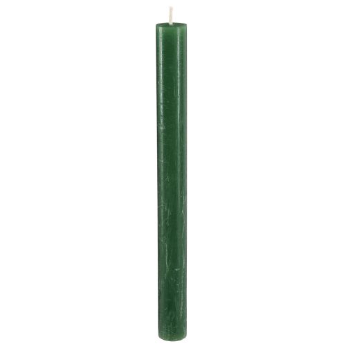 Prodotto Candele coniche, candele tinta unita, verde scuro, 21×240mm, 12 pezzi