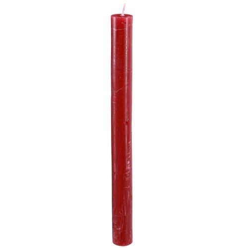 Prodotto Candele coniche, candele in tinta unita, rosso scuro, 21×240 mm, 12 pezzi