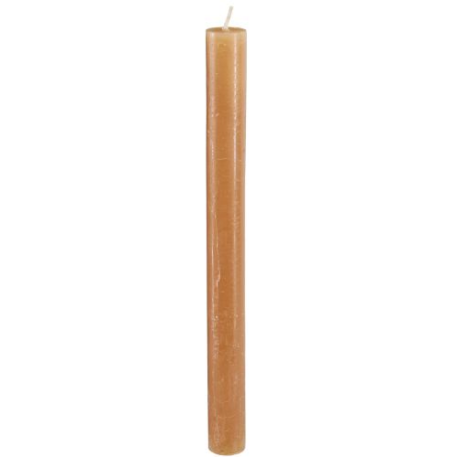 Prodotto Candele stick, candele tinta unita, caramello, 21×240mm, 12 pezzi