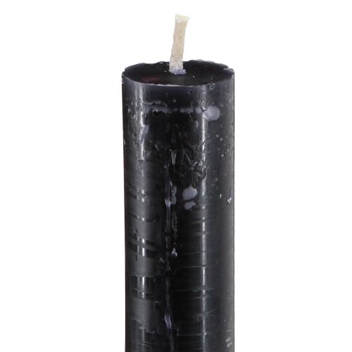 Prodotto Candele coniche candele tinta unita nero 21×240mm 12 pz