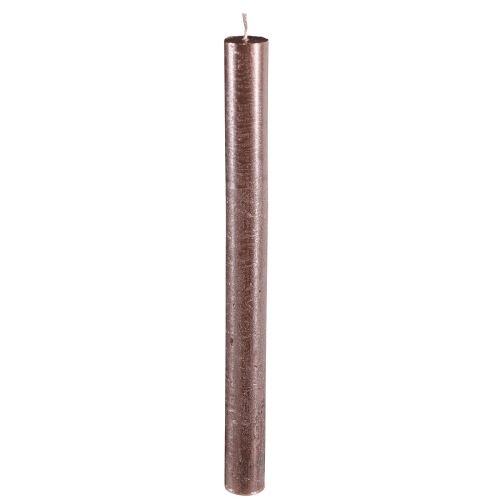 Prodotto Candele coniche tinta unita rame metallizzato 21×240mm 12 pz