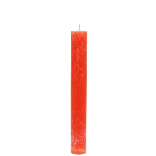Candele coniche tinta unita arancione 34 mm x 240 mm 4 pz