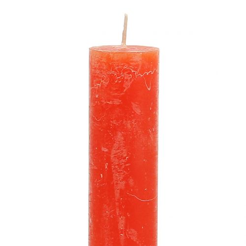 Prodotto Candele coniche tinta unita arancione 34 mm x 300 mm 4 pz