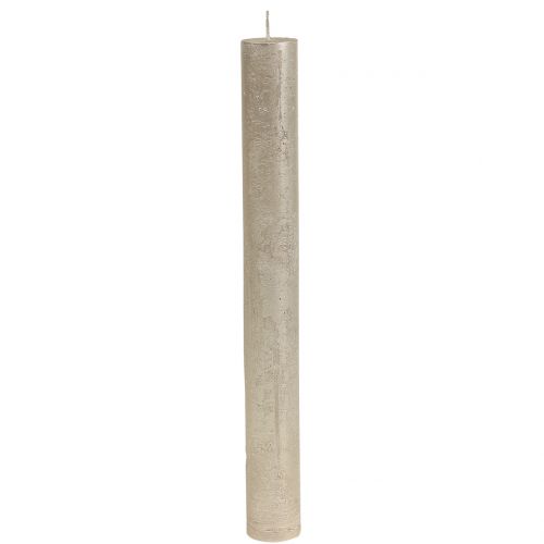 Floristik24 Candele coniche champagne tinta unita 34 mm x 300 mm 4 pz