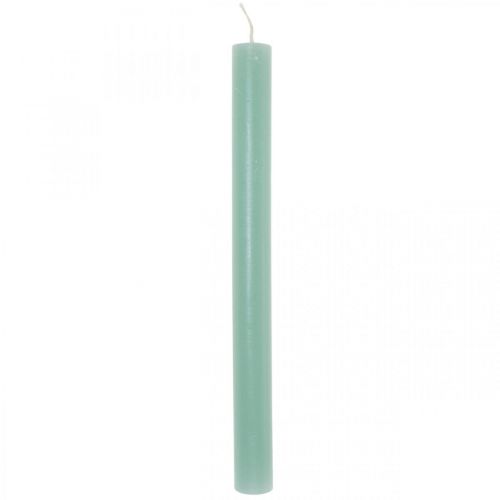 Floristik24 Candele colorate attraverso Verde 21×240mm 12pz