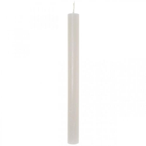 Prodotto Candele coniche tinta unita grigio chiaro 21×240mm 12pz