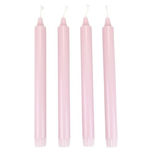 Candele coniche PURE Candele Wenzel rosa antico Rosa 250/23 mm 4 pz
