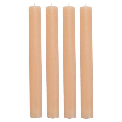 Candele stick colorate Candele pesca arancione 34×300mm 4 pz