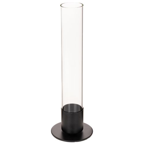 Portacandele affusolato con cilindro in vetro. Semplice e intramontabile. 31 cm acquistare | Floristik24.it