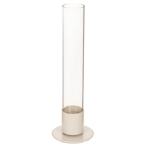 Portacandele moderno a cono con cilindro e base in vetro, 31 cm acquistare | Floristik24.it