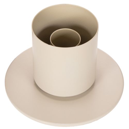 Portacandele moderno a cono con cilindro e base in vetro, 31 cm | Floristik24.it