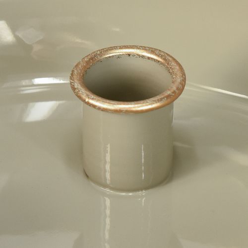 Prodotto Portacandele 4 candele ciotola metallo grigio oro 22,5cm