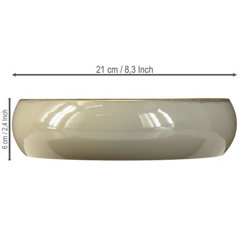 Prodotto Portacandele 4 candele ciotola metallo grigio oro 22,5cm
