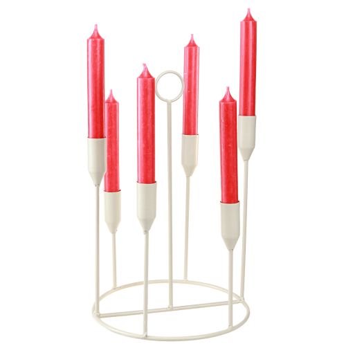 Prodotto Portacandele conico 6 candele portacandele grigio Ø20cm H31cm