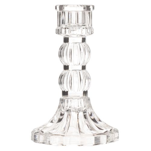 Portacandele trasparente, design classico, decorazione da tavola, 12 cm, 2 pezzi | Floristik24.it