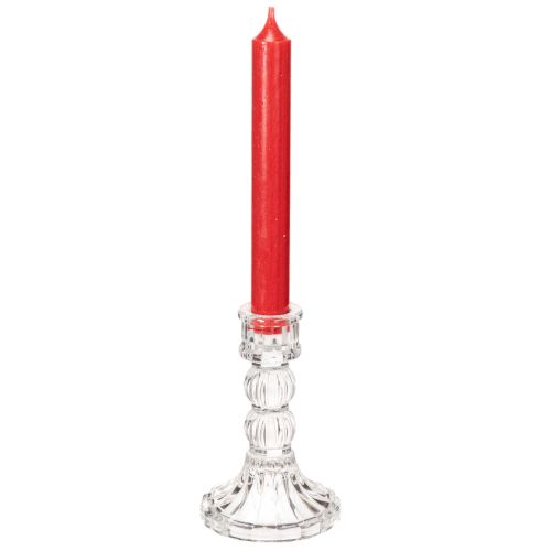 Portacandele trasparente, design classico, decorazione da tavola, 12 cm, 2 pezzi | Floristik24.it