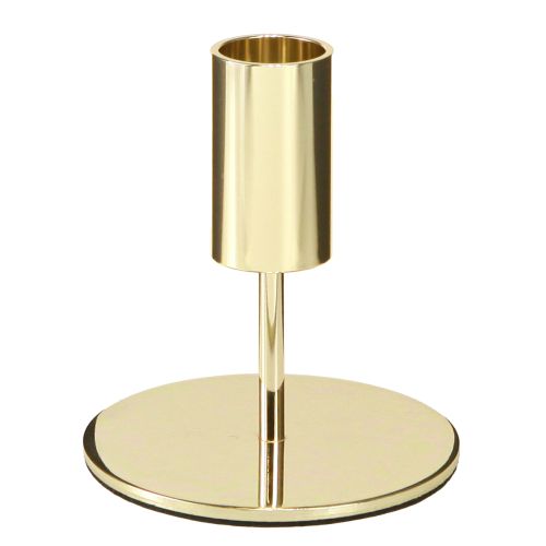 Portacandele moderno in metallo dorato H10cm 4 pezzi