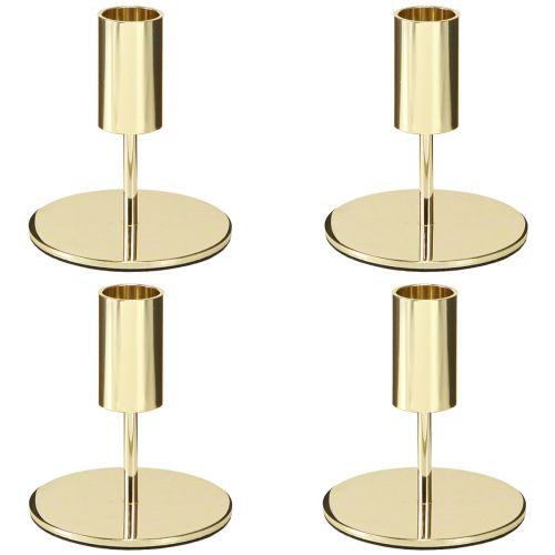 Prodotto Portacandele moderno in metallo dorato H10cm 4 pezzi