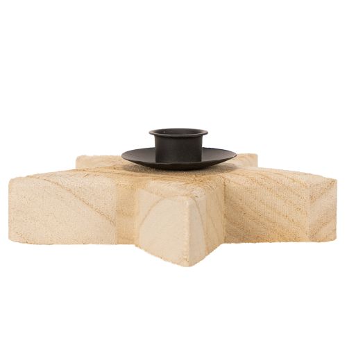 Portacandele rustico in legno